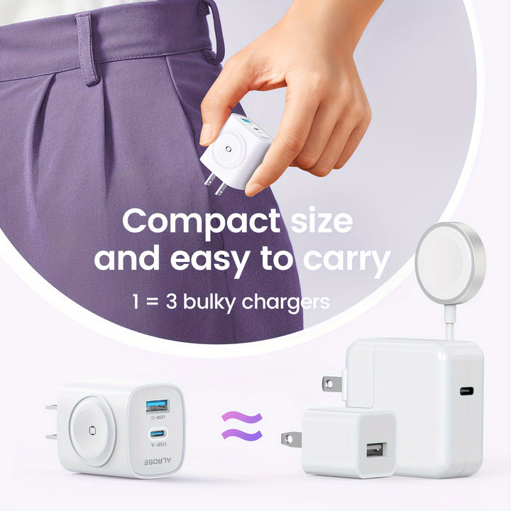 20W For Apple Watch Charger, Multiport PD Fast Charger Block Brick Cube, USB C Wall Power Adapter For IPhone 11/12/13/14/15/Pro Max, XS/XR/X, Ipad Pro