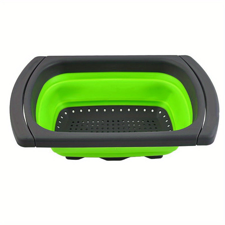 Collapsible Sink Funnel Filter, Retractable Handle - Easy to Clean, Space-Saving for Vegetables and Fruits