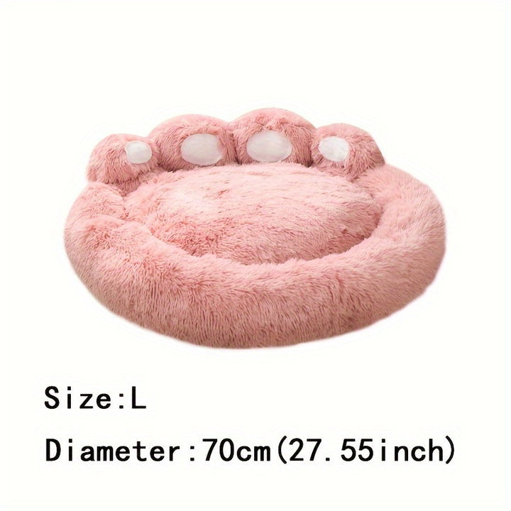 [Long Warm Soft Plush Cat Bed] Soft Long Plush Cat kennel dog kennel winter warm pet bed Cat Bed Cat Mat Animals Sleeping Sofa Christmas Gift