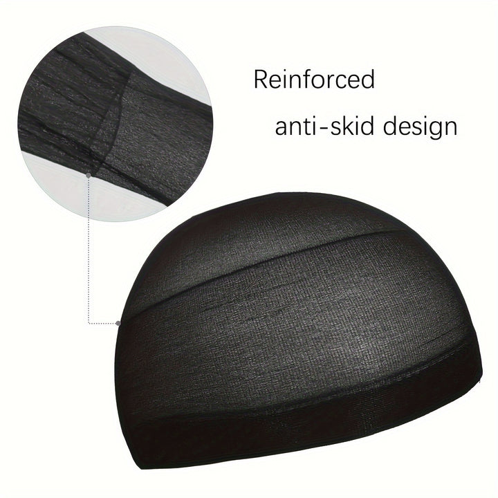 [4pcs Bonnet de Perruque Noir pour Femmes] 4pcs Bonnet de Perruque Noir pour Femmes et Hommes, Bonnets en Nylon pour Perruque