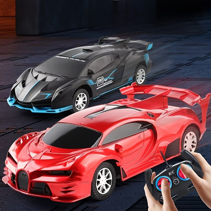 High-Speed Drift RC Racing Car with LED Lights - Remote Control, Toy in Red/Blue/Black - Ideal Holiday Gift