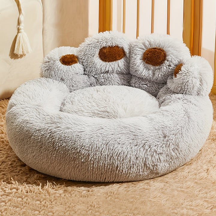 [Long Warm Soft Plush Cat Bed] Soft Long Plush Cat kennel dog kennel winter warm pet bed Cat Bed Cat Mat Animals Sleeping Sofa Christmas Gift