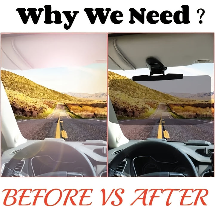 [Anti-Glare Protection] Car Sun Visor Extension - Anti-Glare Polarized Plastic Sun Blocker for UV Rays Protection - Fits All Vehicles