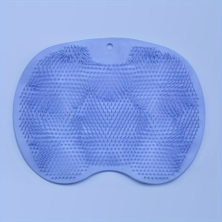 Dual-Texture Exfoliating 1pc Pink Scrubber Pad - Foot & Back, 11.8" - Non-Electric, Durable Plastic/Rubber, Ideal for Bathroom/Kitchen/Outdoor - Enhances Soap Suds Lathering