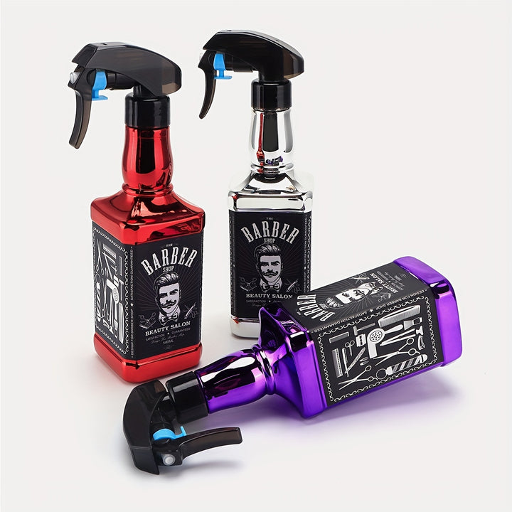 Electroplating Vintage Wine Bottle Spray Can, Barber Shop, Oil Head Spray Bottle, Hair Salon Barber, Home Large Capacity Watering Can