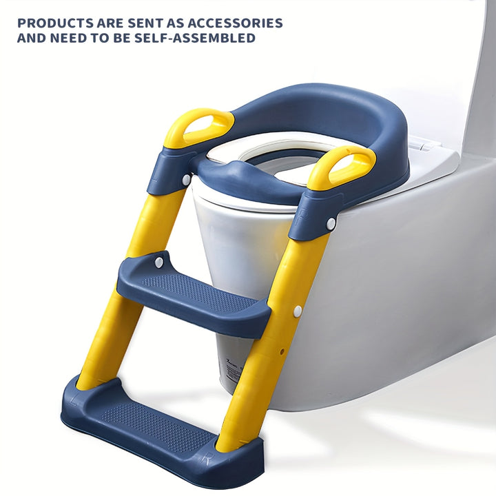 Children'S Toilet Ladder, Portable Toddler Toilet Seat, Seat With Step Stool Ladder & Soft Cushioned Seat, Collapsible Toilet Auxiliary Toilet Ladder