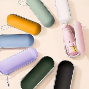 [6-Rib Compact Mini Umbrella Stylish] Mei Qi Lin Compact 6-Rib Mini Umbrella - High-Quality, Foldable Sun Protection with Stylish Design