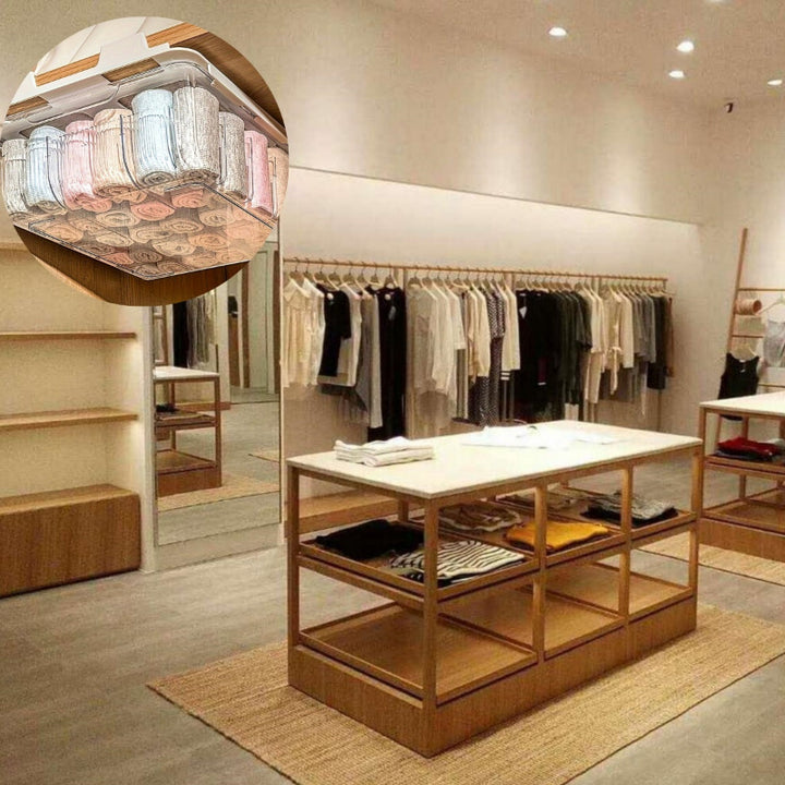 [Durable Organizer] 15-Layer Space-Saving Wall-Mounted Underwear & Socks Organizer | Durable Waterproof Plastic with Transparent Shelves, Lightweight Design for Closet Storage, 11.42x8.66x3.54 Inch