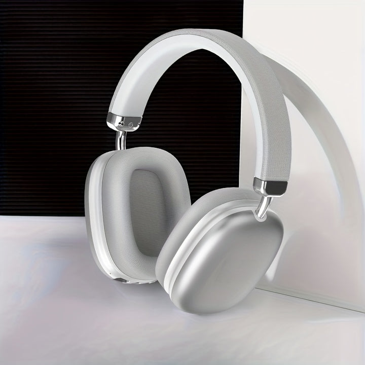 Wireless 40-Hour Rich Bass Gaming Headset - Over-Ear Design with Active Noise Cancellation, Crystal-Clear Calls & Type-C Charging - Compatible with Smartphones, Tablets, Gaming Consoles, Office Headset | Sleek Design | Soft E