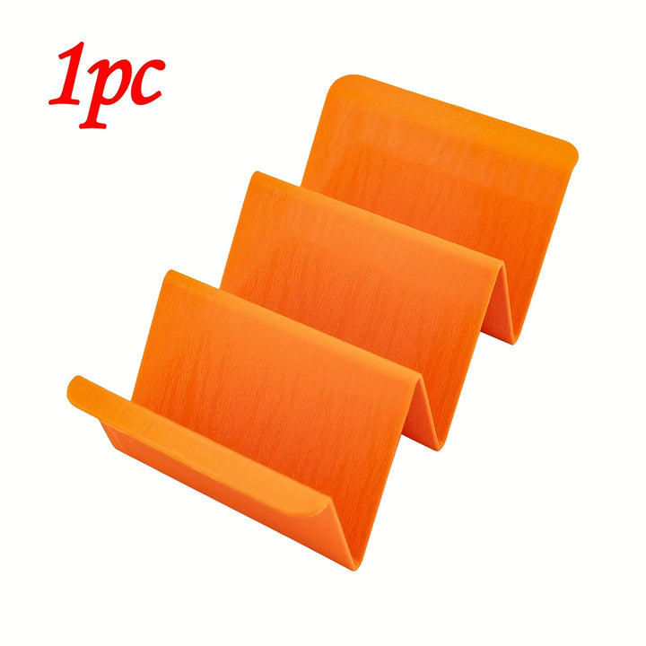 1pc/6pcs Colorful Taco Holder Stands - Premium Large Taco Tray Plates Holds Up To 3 Or 2 Tacos Each, PP Health Material Very Hard And Sturdy, Dishwasher & Microwave Safe