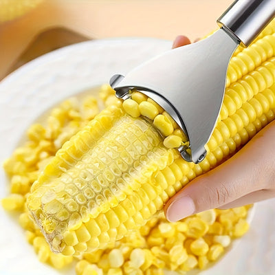1/2pcs, Corn Planer, Corn Stripper, Stainless Steel Corn Cob Household Corn Peeler, Reusable
