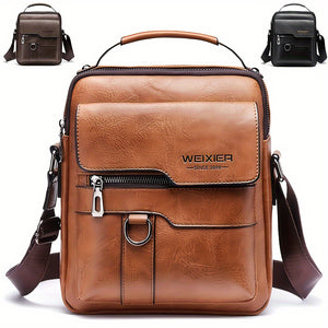 [Genuine Leather Crossbody Business Bag] Men's Genuine Leather Crossbody Bag Shoulder Bags Vintage Handbags Business Bag