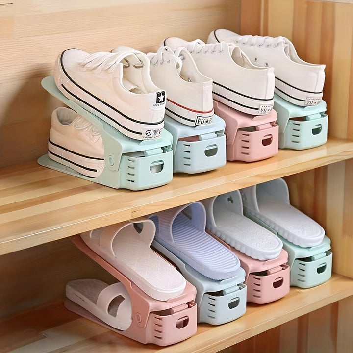 Adjustable Shoe Height Shoe Cabinet Saves Space, a Great Tool for Organizing Shoes at Home, Easy to Fold Shoe Rack for Indoor Use., Entryway Organizer | Pastel Shoe Holder | Lightweight Storage Solution, Shoe Storage Organize