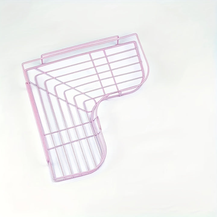 1pc/2pcs Punch Free Corner Shelf, Bathroom Rack Shelf, Bathroom Toilet Seamless Wall Mounted Tripod, Storage Rack