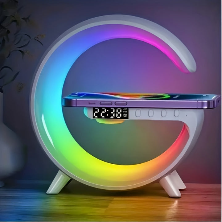 Kouzone Wireless Speaker with Ambient Light - Wireless Charging, Music Sync & Rhythm Lighting for Smartphones