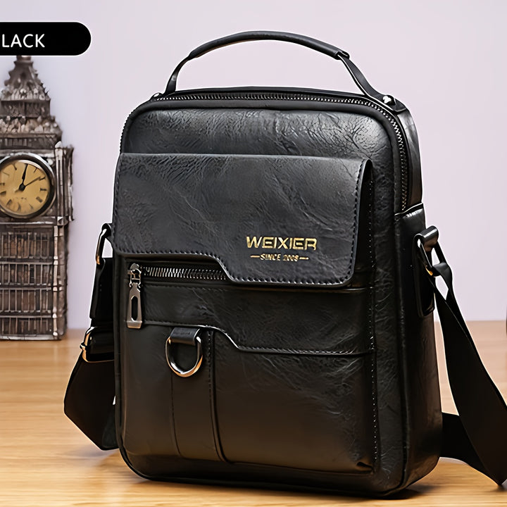 [Genuine Leather Crossbody Business Bag] Men's Genuine Leather Crossbody Bag Shoulder Bags Vintage Handbags Business Bag