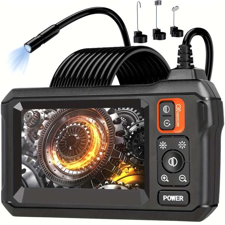 [HD Inspection] Borescope Camera With Light | 1080P HD | 50ft Snake Camera | Gadgets For Men (4.3")