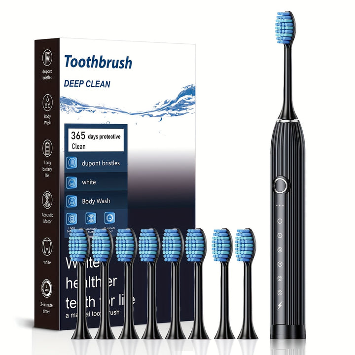 Rechargeable 2-in-1 Smart Electric Toothbrush - Dual Pack for Adults with Soft Bristles, Water Flosser, USB Charging, 500mAh Lithium Polymer Battery - ≤36V for Deep Clean Oral Care Combo Set