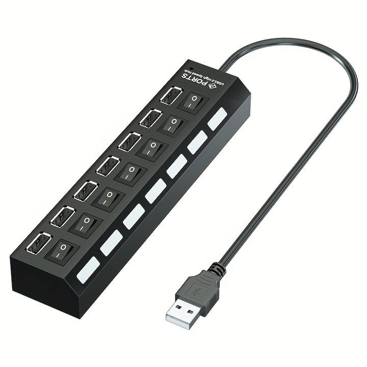 1 Pc 4-port/7-port USB Connector Computer Mouse Keyboard Memory Card Independent Switch Universal Hub