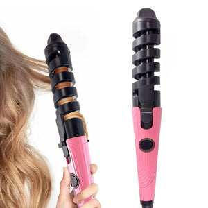 US PLUG Modelador de Cabelo, Varinha de Cachos Espiral, Rolinho de Cabelo Profissional, Modelador de Cabelo, Presente de Fim de Ano Perfeito para Mulheres e Meninas