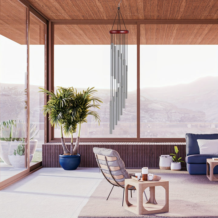 Outdoor Sympathy Wind Chimes, Equipped With 12 Aluminum-golden Tubes And Hooks, Used For Home, Patio, Garden, Outdoor Memorial Gift Decoration.