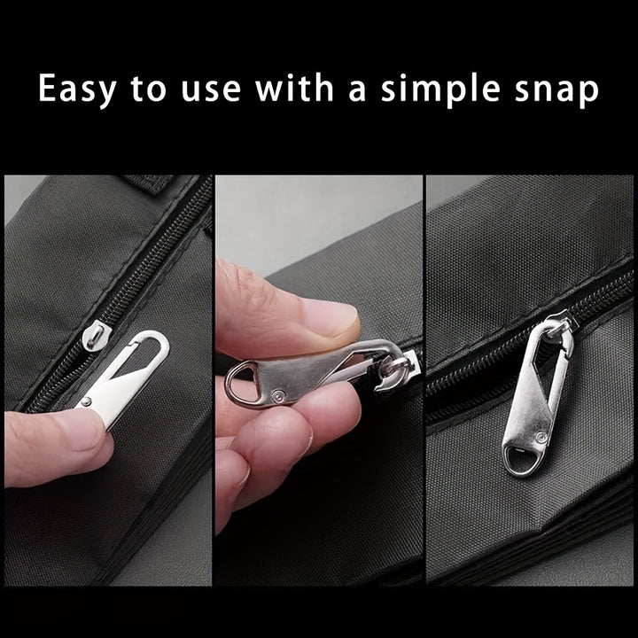 4pcs Premium Zipper Repair Kit - Durable, Easy-to-Use, and Versatile Solution for Fixing Broken Zippers on Travel Bags, Clothing, School Bags, Purses, Crafts, and More - Black Color with Long-Lasting Performance