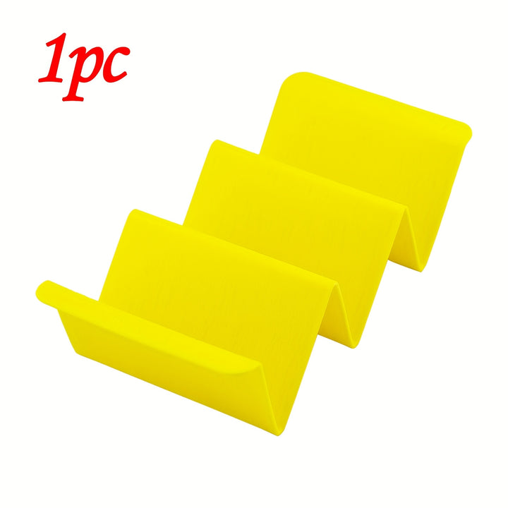 1pc/6pcs Colorful Taco Holder Stands - Premium Large Taco Tray Plates Holds Up To 3 Or 2 Tacos Each, PP Health Material Very Hard And Sturdy, Dishwasher & Microwave Safe