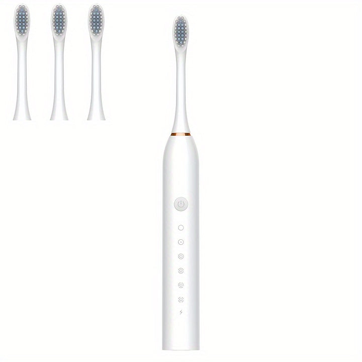 1/2 Set Super Whitening Series Soundwave technology Electric Toothbrush Adult Electric Toothbrush Set - 4 Brush Heads and USB Rechargeable Soundwave technology Toothbrush, Soft Toothbrush for Sensitive Gums and Teeth - 6 Inte