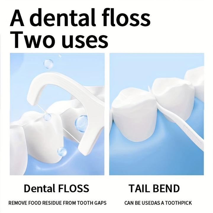 50/200 Count Dental Floss Picks, Sealed Storage Box.Extra Thin Glide, Advanced Clean Floss Picks, Suitable For Oral Care, No Break & No Shred Floss, Portable Disposable Dental Floss Stick, Essential For Daily Travel And Home