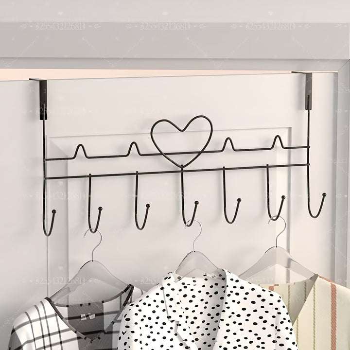 [Multi-Purpose Hook Rack Organizer] Contemporary Wall Mounted Hook Rack, Painted Finish, Multi-Purpose Organizer for Home and Office Use