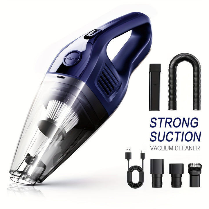 Powerful Portable Vacuum Cleaner - Wireless Handheld Mini Cleaning Vacuum - USB Charging, Variety of Accessories, Suitable for Car, Home, Office
