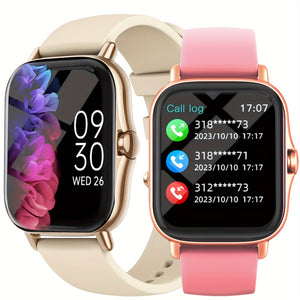 Montre intelligente grand écran - Appels vocaux haute définition, plusieurs modes sportifs, compatible avec Android/iPhone - Suivi du sommeil, port quotidien, variété d'interfaces