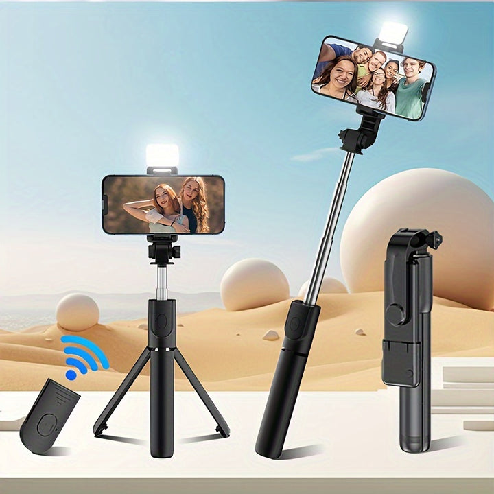 Extended Selfie Stick Full Automatic Multifunctional Wireless Wireless Mobile Phone Holder Can Lift Live Broadcast Tripod Photo Tool Desktop Outdoor Travel Photo Tool