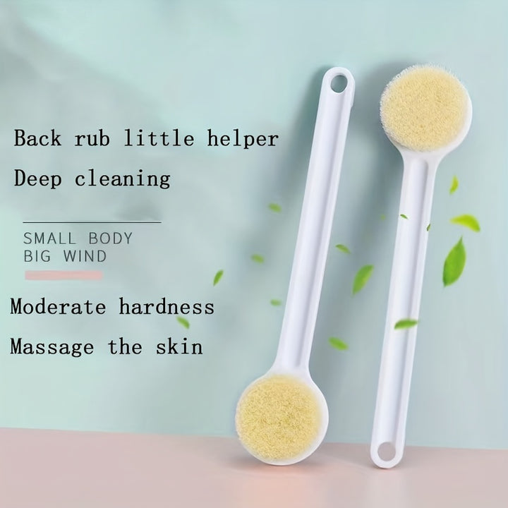 Long Handle Shower Brush with Exfoliating Scrubber for Body and Back - Massage and Exfoliate Skin in the Bathroom