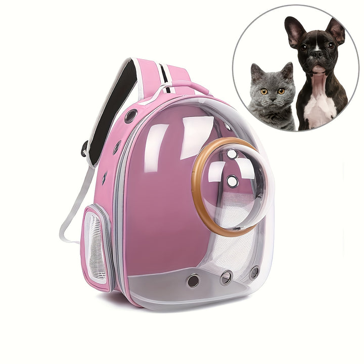 1pc Cat And Dog Outing Carrying Backpack Pet Backpack, Outdoor Portable Backpack Transparent Space Capsule Breathable Large Capacity Portable Cat Bag, Pet Supplies Christmas, Halloween, Thanksgiving Gift