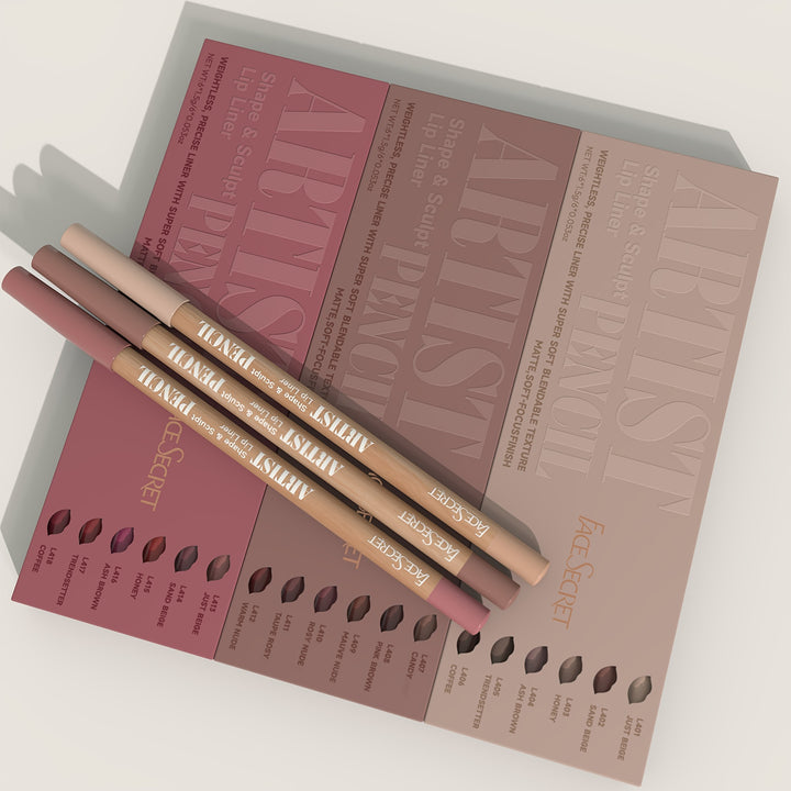 Long-lasting Waterproof Matte 6pcs Nude Lip Liner Set - Natural, Easy to Color, Non-smudge, Durable, Suitable for Daily Makeup