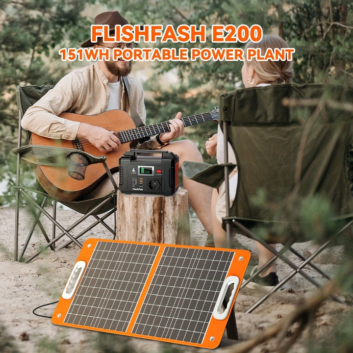 Portable Power Station 200W Power Bank 151Wh Camping Power Generator, 40800mAh Solar Emergency Power Generator Power Bank With Socket For Outdoor Garden Station Power Generator Solar Generator