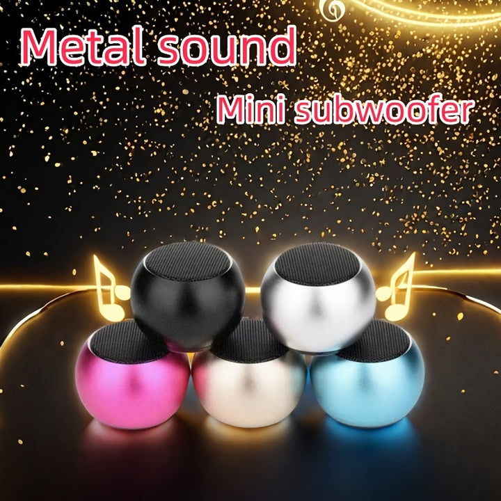 1pc Mini Wireless Speaker with Subwoofer, HD Surround Sound, USB Type-C Charging, 3-5W Hi-Res Audio, Button Control, Bass Boost, for Smartphones/Tablets, Rechargeable Lithium Polymer Battery - Ideal for Music Players & Outdoo