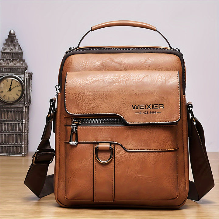 [Genuine Leather Crossbody Business Bag] Men's Genuine Leather Crossbody Bag Shoulder Bags Vintage Handbags Business Bag