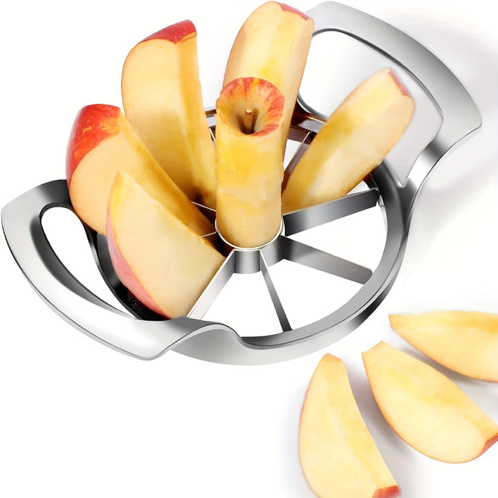 [Customer Favorite] Stainless Steel Apple Slicer & Corer - Reusable Kitchen Gadget for Perfect Fruit Slices, Ideal for Dorms & Home Use