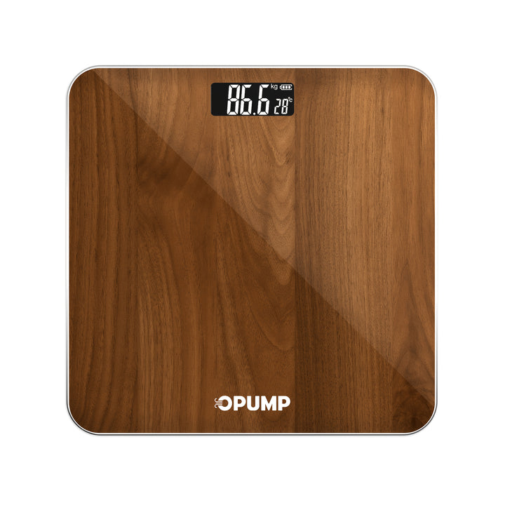 OPUMP High-Capacity Digital Weight Scale - Accurate, Safe & Easy-to-Read with Backlit LCD Display, Includes 3 AAA Batteries, Supports up to 400lbs, OPUMP