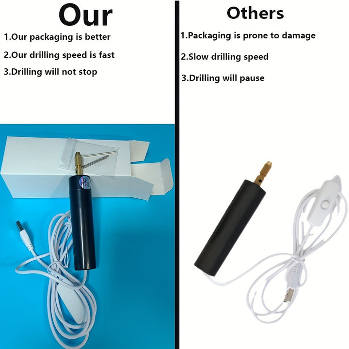 Portable Mini Electric Drill: 5V USB Handheld Drill For Jewelry Making, Wood Crafting, And Metalworking