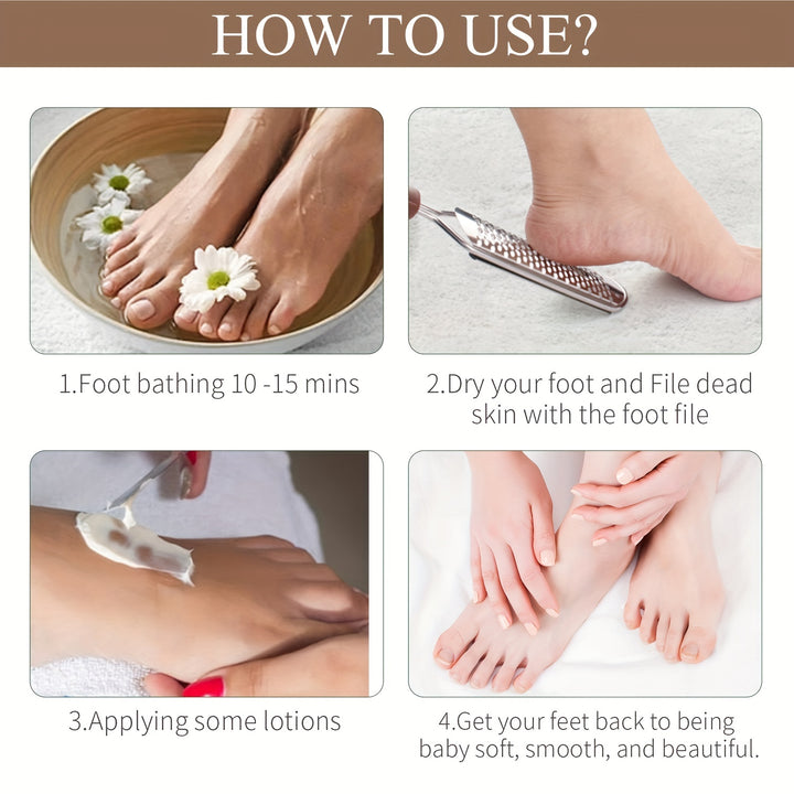For Pedicure And Dead Skin Removal Metal Foot Scrubber - Callus Remover And Shaver For Feet Rasp