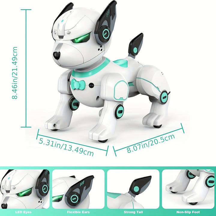 Perro Robot Inteligente, Perro Acrobático Electrónico, Programación Inteligente de Diálogo, Juguetes de Compañía, Robot de Inteligencia Artificial para Jóvenes. Regalo de San Valentín Regalo de Cumpleaños para Jóvenes