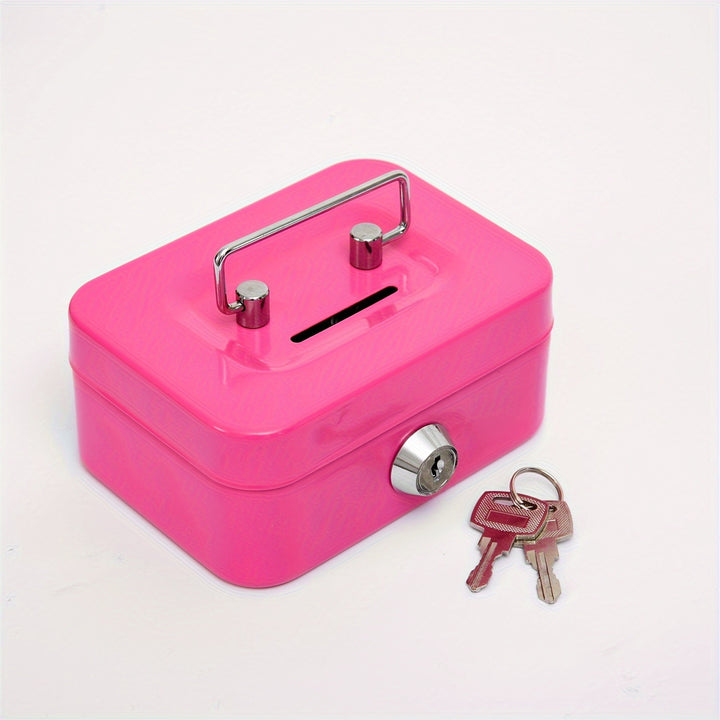 1pc Metal Keylock Storage Box, Money Box, Adult Deposit Box, Coin Deposit Box, Adult Deposit Box, Deposit Box, Cash Register 4.5 * 3.8* 2.3"/11.5 * 9.9 * 5.8cm