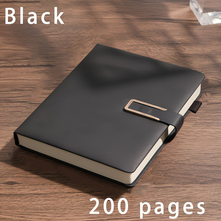 A5 Leatherbound Notebook with Personalized Soft Cover - Vintage Style for Business Meetings and University Life with Bookmark