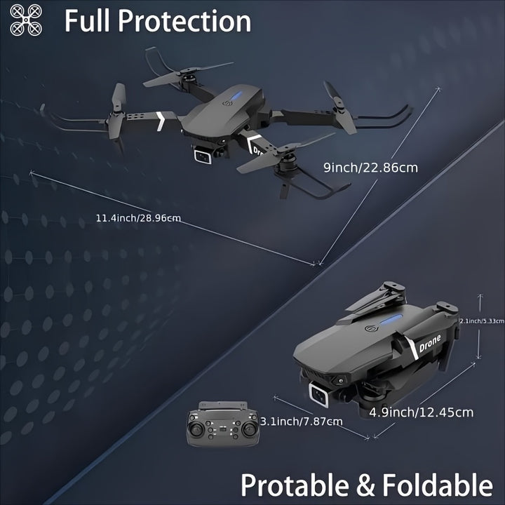 [Dual Cameras Foldable Drone] 2 Batteries Foldable RC Drones With Dual Cameras, Brushless Motors, Optical Flow Positioning, Smart Follow, Indoor And Outdoor Discount Drones, Beginner Gift, Easter Gifts, 1 Battery