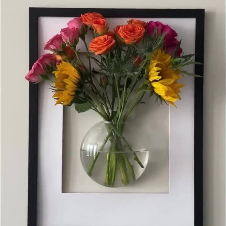 2pcs/ 4pcs/ 6pcs Wall Hanging Glass Terrariums Planter Oblate Flower Vase For Hydroponics Plants Gift, Home Office Living Room Decor