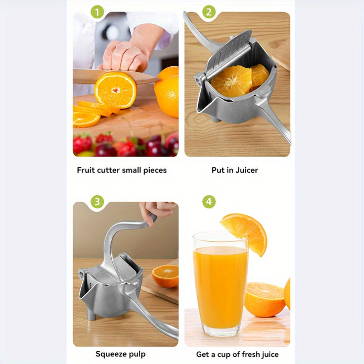 1pc Premium Aluminum Manual Citrus Juicer - Perfect for Oranges, Lemons & Pomegranates - Ideal for Home Kitchens, Parties & Bars, Fruit Press, Juice Extractor