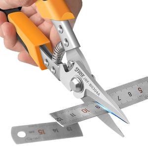 Heavy-Duty Industrial Shears - Professional Scissors & Shears for Cutting Metal Sheets, PVC Pipes, and Tin with Stainless Steel Blades and Ergonomic Handles for Comfortable Grip